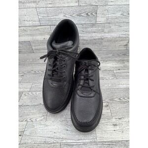 Rockport Women Black Leather Walking Shoes APW34631 Lace Up Size 11M